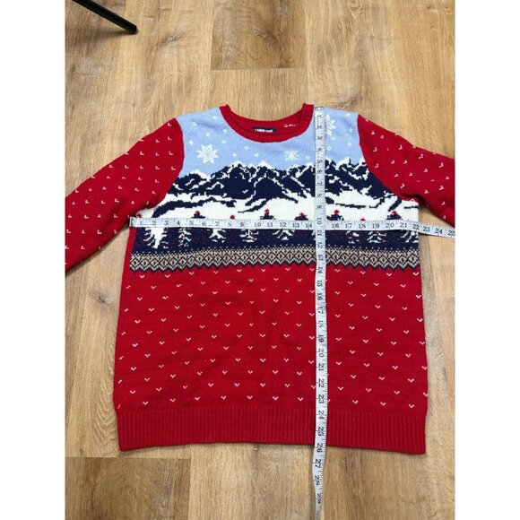 Lands' End Womens Multicolor Scenic Nordic Wool Blend Long Sleeve Sweater Size X - Picture 7 of 7
